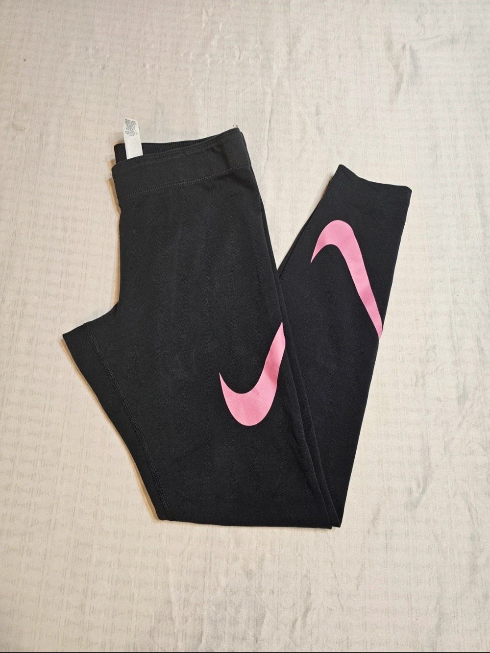 Nike Black Leggings with Pink Swoosh